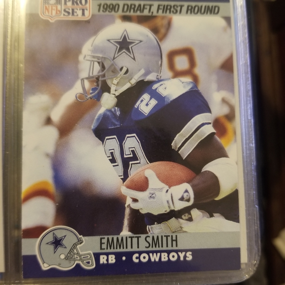 Emmitt Smith 1990 pro set rookie card